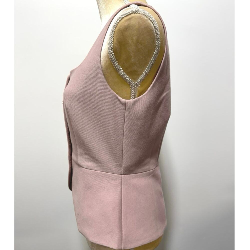 WHBM White House Black Market Tailored Twill Vest Size 4 in Dust Pink - Picture 5 of 9